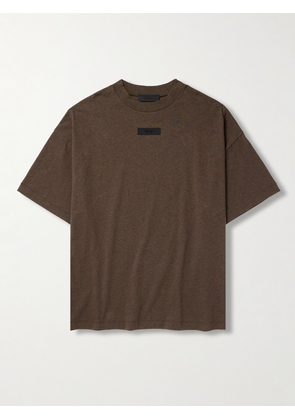 FEAR OF GOD ESSENTIALS - Logo-Appliquéd Cotton-Jersey T-Shirt - Men - Brown - XXS