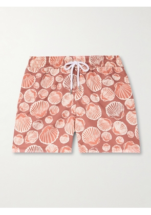 Frescobol Carioca - Straight-Leg Mid-Length Printed Recycled Swim Shorts - Men - Orange - S