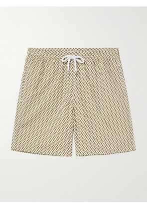 Frescobol Carioca - Copacabana Straight-Leg Long-Length Printed Recycled Swim Shorts - Men - Green - S