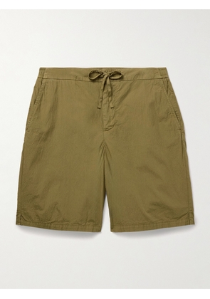 Frescobol Carioca - Sergio Straight-Leg Cotton-Blend Seersucker Drawstring Shorts - Men - Green - UK/US 30