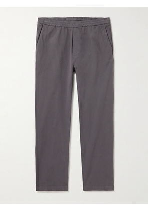 Barena - Tapered Garment-Dyed Stretch Cotton-Gabardine Trousers - Men - Gray - IT 46