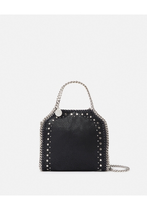 Stella McCartney - Falabella Studded Tiny Tote Bag, Woman, Pitch black