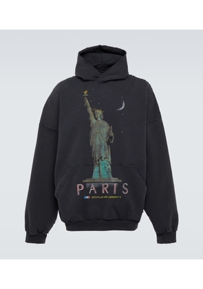 Balenciaga Paris Liberty distressed fleece hoodie