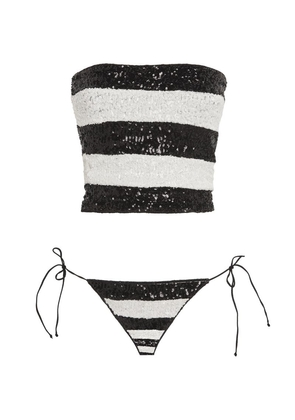 Oséree Embellished Long Bandeau Bikini