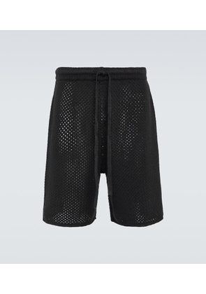 Commas Crochet cotton-blend shorts