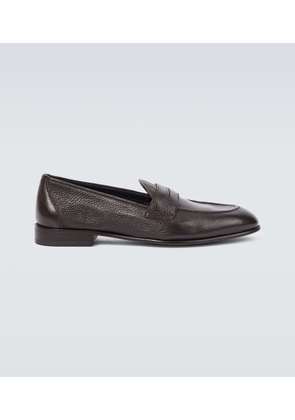 Brioni Grained leather loafers