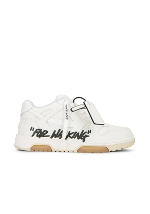 OFF-WHITE Out Of Office for Walking Sneaker in White & Black - White. Size 45 (also in ).