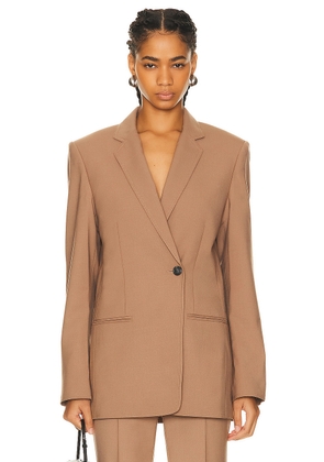 Helmut Lang Single Double Blazer in Dune - Brown. Size 2 (also in 4, 6, 8).