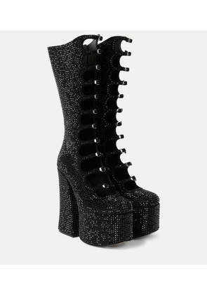 Marc Jacobs Kiki embellished suede platform knee-high boots