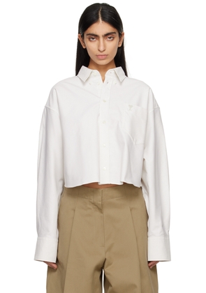 AMI Paris Off-White Embroidered Shirt