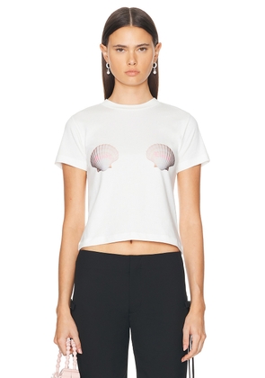 Sandy Liang Tellin Top in White - White. Size S (also in XS).
