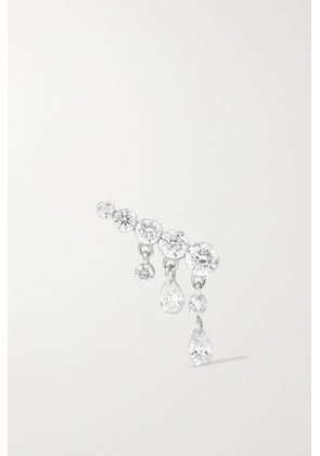 MARIA TASH - Invisible Crescendo 18-karat White Gold Diamond Single Earring - One size
