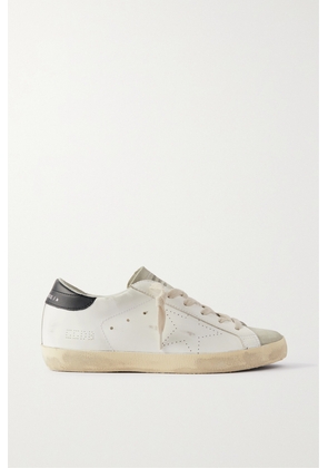 Golden Goose - Super-star Distressed Leather And Suede Sneakers - White - IT35,IT36,IT37,IT38,IT39,IT40,IT41,IT42