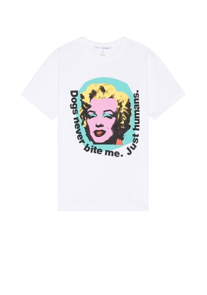 COMME des GARCONS SHIRT x Andy Warhol T-Shirt in White - White. Size S (also in L, M, XL/1X).