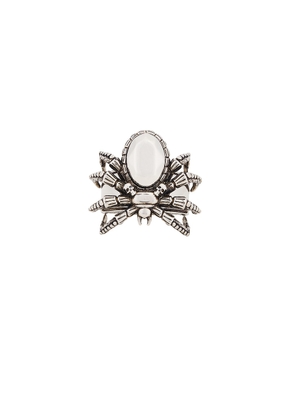Alexander McQueen Spider Ring in Light Antique Silver - Metallic Silver. Size 17cm (also in 19cm).