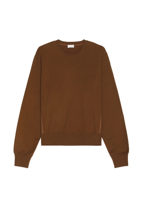 Saint Laurent Version Sweat Hoodie in Ocre - Brown. Size L (also in M, S, XL).