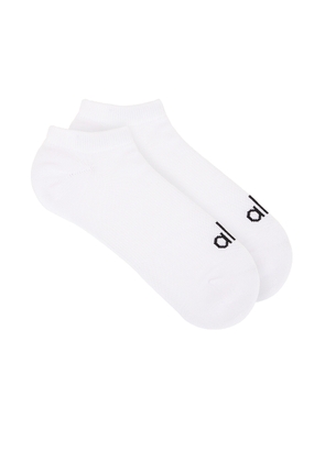 alo Street Sock in White & Black - White. Size L/XL (also in ).