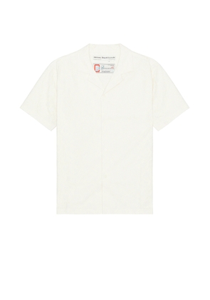 Advisory Board Crystals Pacifist Camp Shirt in Ecru - Ivory. Size L (also in M, S, XL/1X).