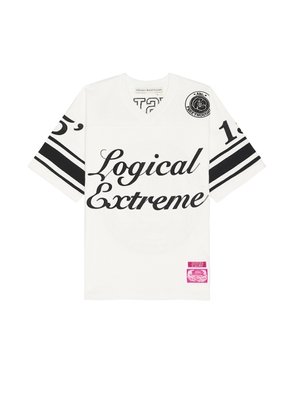 Advisory Board Crystals Logical Extreme Rugby Shirt in White - White. Size L (also in M, S, XL/1X).