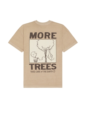 SIXTHREESEVEN Peanuts More Trees Tee in Savana Brown - Brown. Size M (also in L, S, XL/1X, XS).