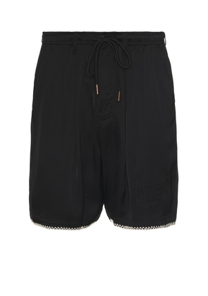 Honor The Gift Blanket Stitch Short in Black - Black. Size L (also in M, S).