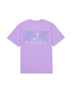 Honor The Gift Cigar Label Short Sleeve Tee in Purple - Lavender. Size L (also in M, S, XL).