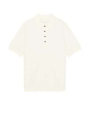 Honor The Gift Knit Polo in Bone - Ivory. Size L (also in M, S, XL).