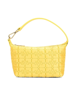 Ganni Butterfly Small Pouch in Yellow.