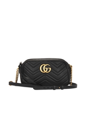 FWRD Renew Gucci GG Marmont Chain Shoulder Bag in Black.
