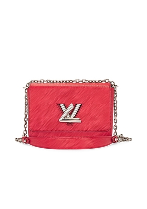 FWRD Renew Louis Vuitton Twist Shoulder Bag in Red.