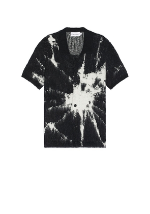 Funeral Apparel Broken Mohair Shirt in Black. Size M, S, XL/1X.