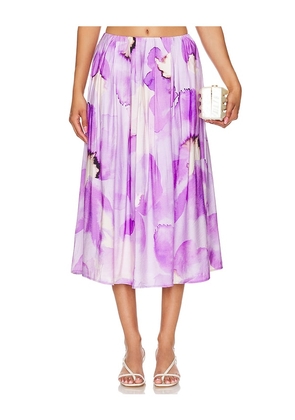 Bardot Leia Midi Skirt in Lavender. Size 2, 4, 6, 8.