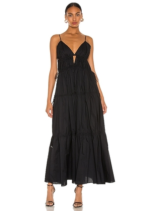 SIMKHAI April Maxi Dress in Black. Size S, XL.