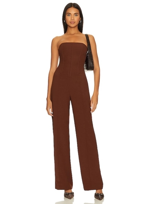 Lovers and Friends Abby Jumpsuit in Chocolate. Size XS.