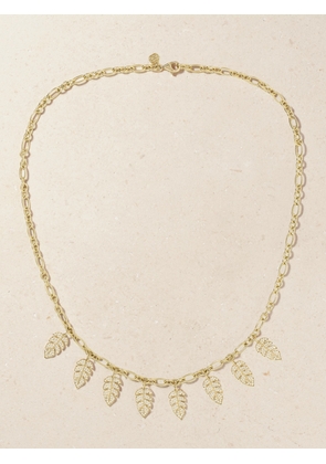 Sydney Evan - Leaf 14-karat Gold Diamond Necklace - One size