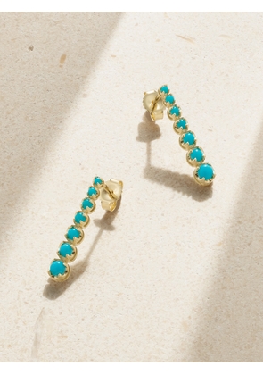 Jennifer Meyer - Mini Graduated 18-karat Gold Turquoise Earrings - One size