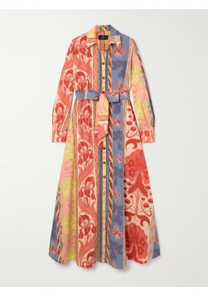 Etro - Belted Printed Cotton-blend Poplin Maxi Shirt Dress - Multi - IT36,IT38,IT40,IT42,IT44,IT46,IT48,IT50