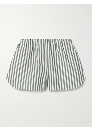 La Ligne - Macaulay Striped Cotton And Linen-blend Shorts - Multi - xx small,x small,small,medium,large,x large