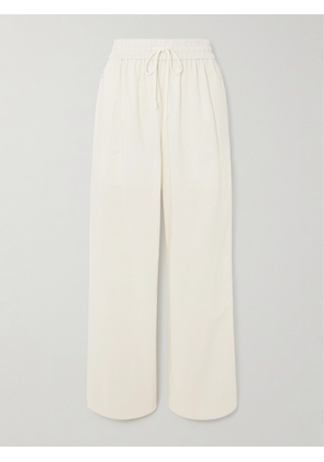 FRAME - Lounge Cotton-blend Wide-leg Pants - Cream - xx small,x small,small,medium,large,x large