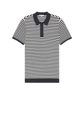onia Textured Knit Polo in Black. Size M, S, XL/1X.