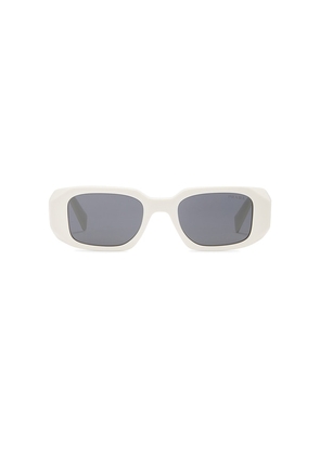 Prada Rectangle Sunglasses in White.