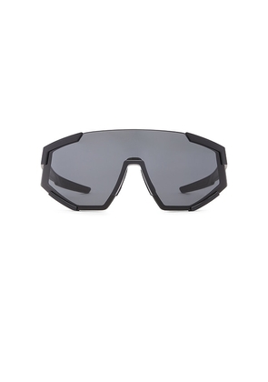 Prada Linea Rossa Shield Sunglasses in Black.