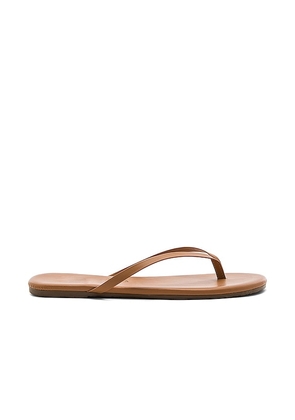 TKEES Foundations Matte Flip Flop in Brown. Size 5.