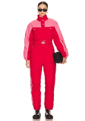 Snowroller Sara Ski Suit in Red. Size S.