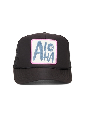 Friday Feelin Aloha Hat in Black.