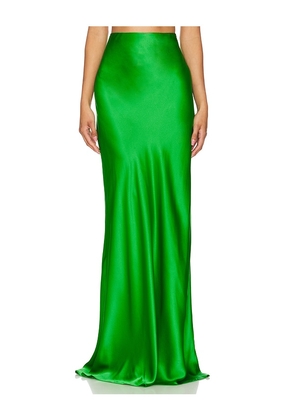 The Sei Bias Floor Length Skirt in Green. Size 2, 4.