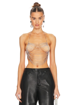 8 Other Reasons x REVOLVE Chain Halter Top in Metallic Silver.