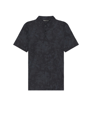 TravisMathew Brilliant Waters Polo Shirt in Black. Size M, S, XL/1X.