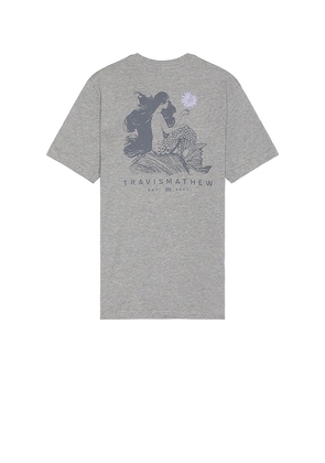 TravisMathew Mermaid Caves T-Shirt in Grey. Size M, S, XL/1X.