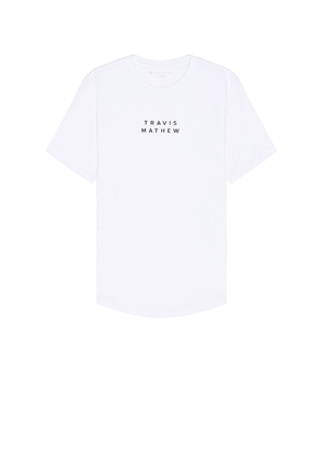 TravisMathew Scoop T-Shirt in White. Size M, S, XL/1X.